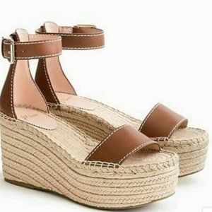 J Crew Platform Espadrille Sandals Sz 8.5 NEW